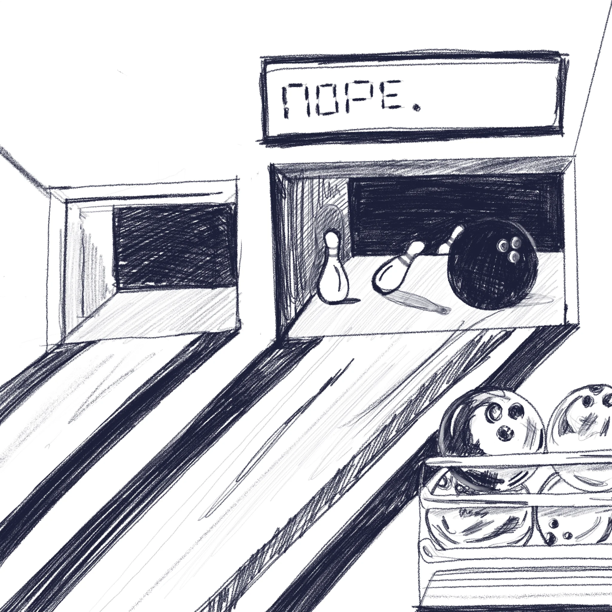 Day 4: Dodge
The bowling pins fail to dodge the bowling bowl