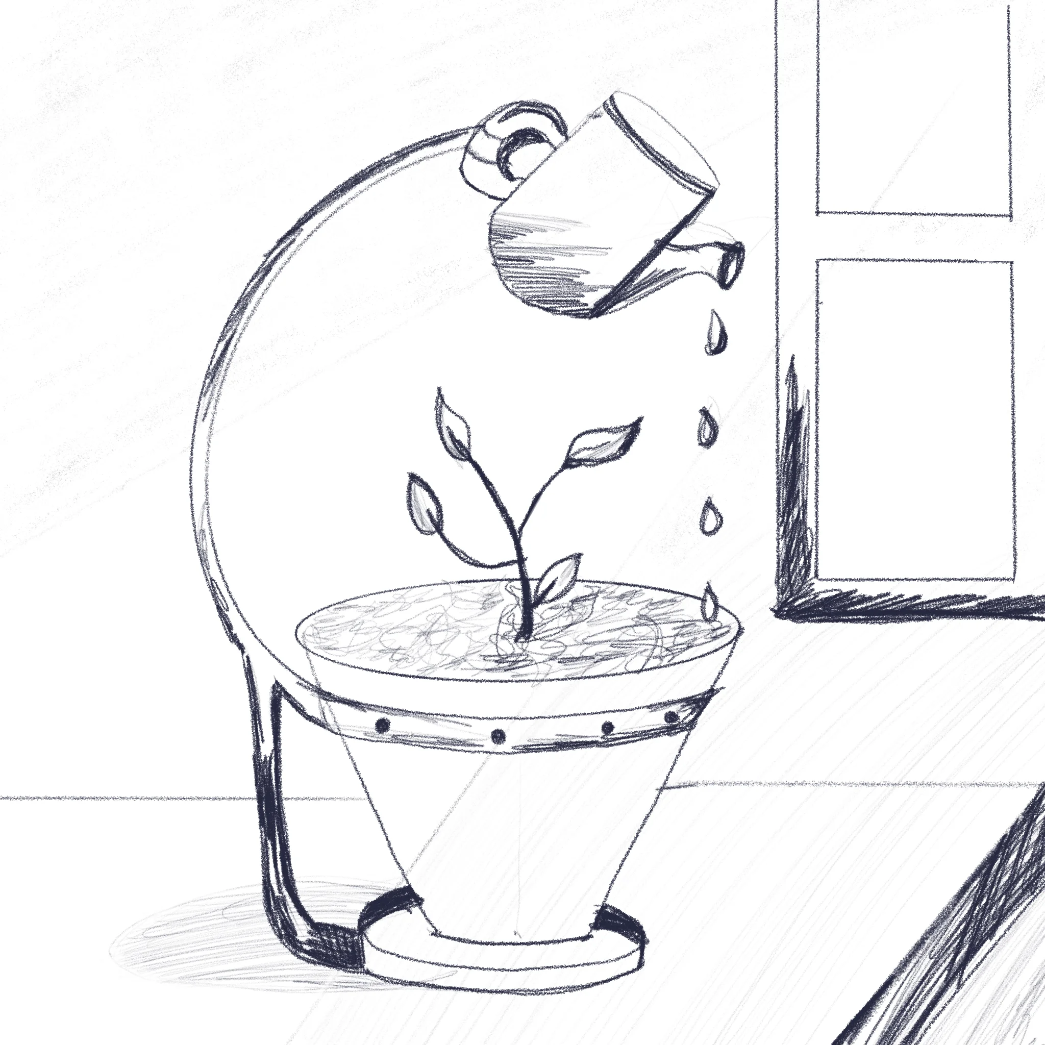 Day 7: Drip
Self-watering plant