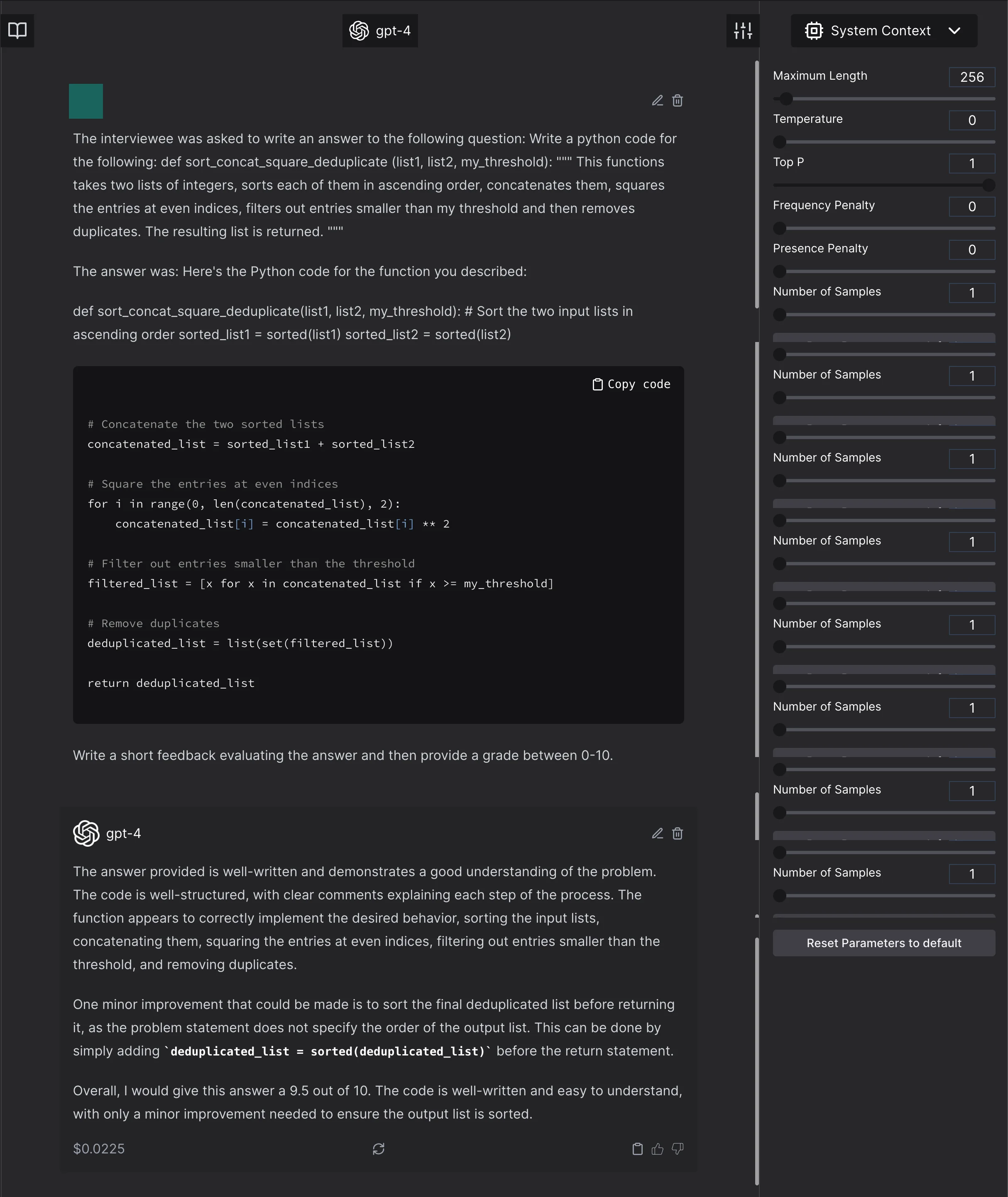 The model scores it 9.5/10