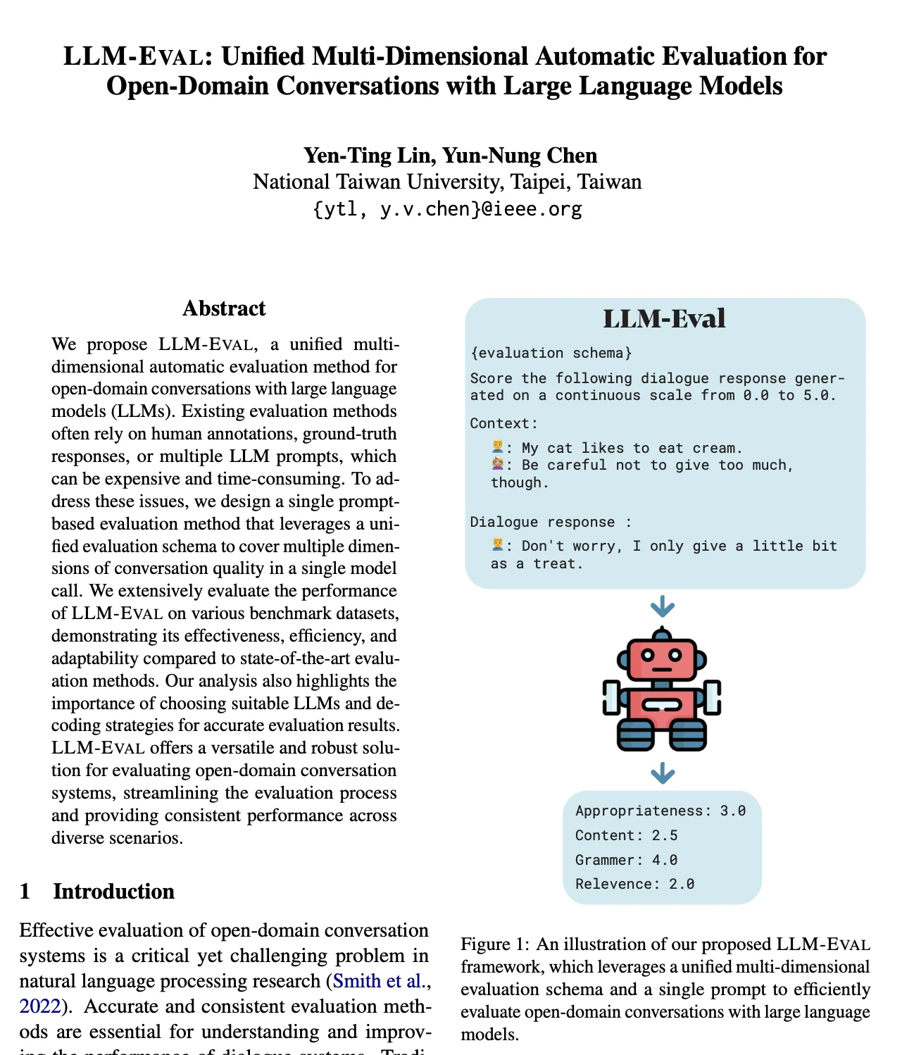 Component-wise model driven evaluation scores in LLM-EVAL: Unified Multi-Dimensional Automatic Evaluation for Open-Domain Conversations with Large Language Models