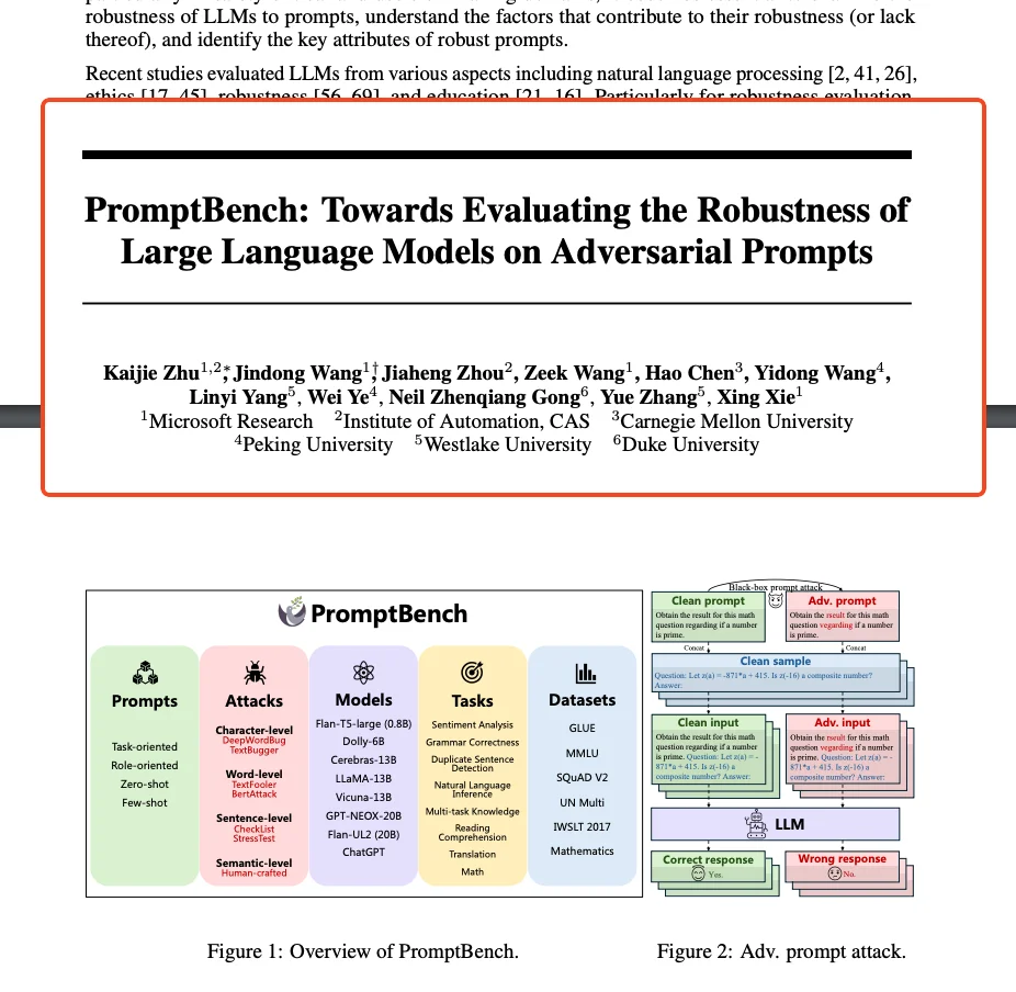 For example, a set of adversarial prompts and inputs that act as addition/in replacement to the original evaluation samples, as proposed in PromptBench