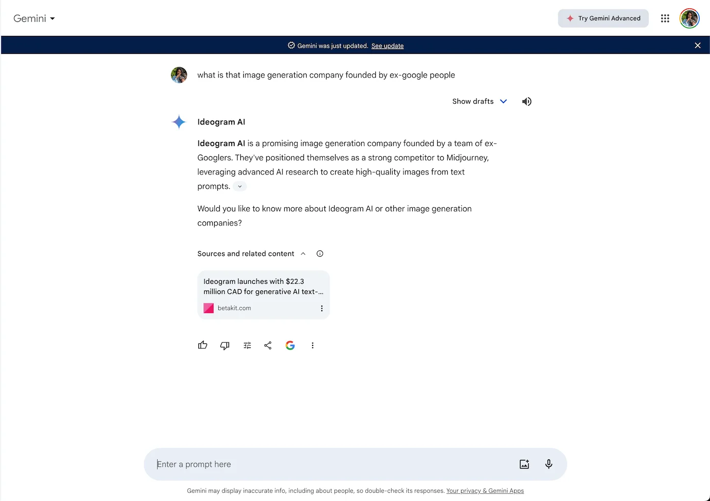 Gemini was absolutely spot in in what I was looking for
